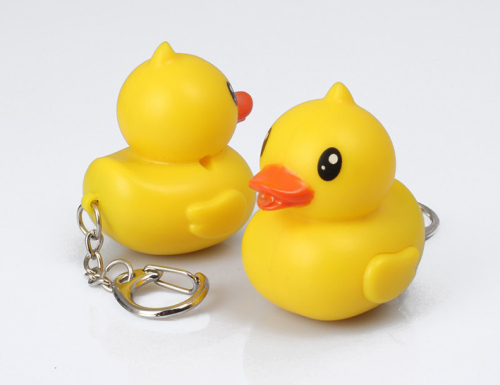 LED Rubber Duck Project Sound Keychain