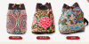 China national style Hmong embroidery double backpack bags