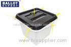 Clear 55L Polypropylene Plastic Ballot Box with Customized Color Seal