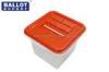 100% Polypropylene Plastic Ballot Box With Wheel Easy Carry Clear