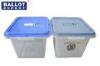 Carrying Case Plastic Ballot Box Hermetic Security With Blue Lid