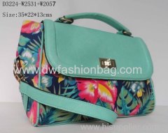 Canvas fashion lock shoulder bag