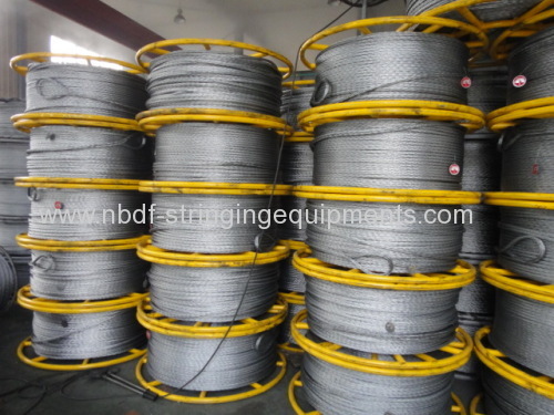 22MM Anti Twist Steel Wire Rope for Four bundled conductors stringing