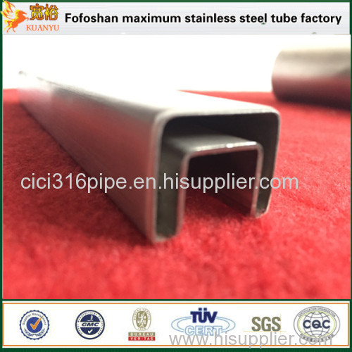 304 Polished Stainless Steel Slot Tube Stainless Square Tubing