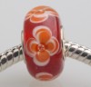 High Quality Silver Plated DIY Pink Murano Glass Beads Fit Original Bracelet Charms For Women Jewelry