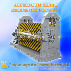 Aluminum plate embossing machine is mainly for producing embossed aluminum plates for Decorative materials