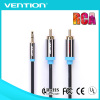 Vention Black Best Price 3.5mm Male to 2Rca cable