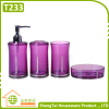 Hot Sale Diamond Decorative Round Shape Transparent European Bathroom Set