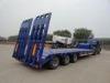 Heavy Duty 3 Axles Low Bed Semi Trailer For Tracked Vehicles Customized