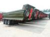 50 Ton 3 Axles Semi Dump Truck Trailer Carbon Steel / High Strength Steel Materials