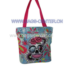 Skull Twill Fabric Handbags