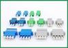 Single Mode Multimode LC Fiber Optical Adapter Quad Blue Green Grey