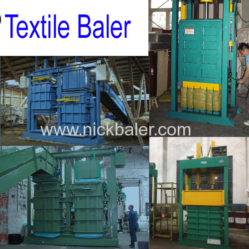 used clothing baler second cloth baling machine used rags hydraulic bale machine leather hydraulic baler