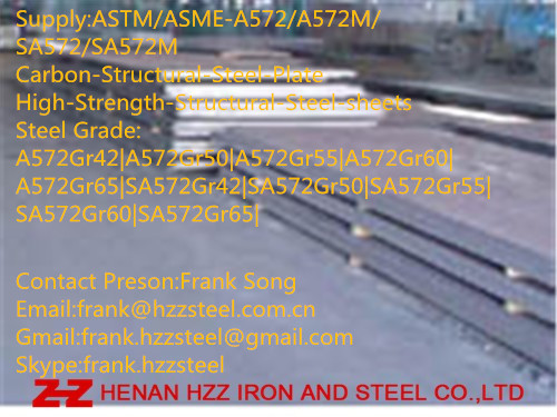 ASTM-A572Gr42|A572-Grade-50|A572-Gr55|A572-Grade-60|A572-Gr65|Carbon and low-alloy Steel plate