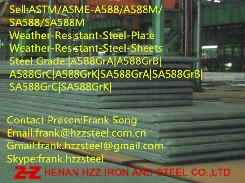 ASTM-A588GrA|A588-Grade-B|A588GrC|A588-Grade-K|Steel-plate|Steel-sheets|Weather Resistant Steel Plate