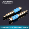 New hot selling 6.35mm 1/4&quot; Male Mono Plug to RCA Female Jack Audio Adapter Connector for Projector Computer Microphone
