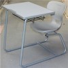 H1074e Attached School Desk With Chair