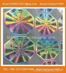 Card hologram overlay sticker printing