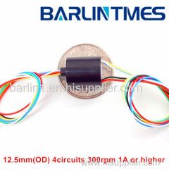capsule slip ring with 12mm(OD) 4circuits 1A for CCTV robot rotary table from Barlin Times