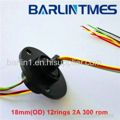 capsule slip ring with 18mm(OD) 12circuits 2A for robot rotary table from Barlin Times