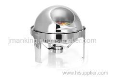 Stainless Steel Round Roll Top Chafer or within window