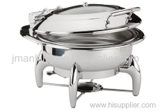 Smart Buffet Ware Round Chafer Dish Hinged Glass Lid