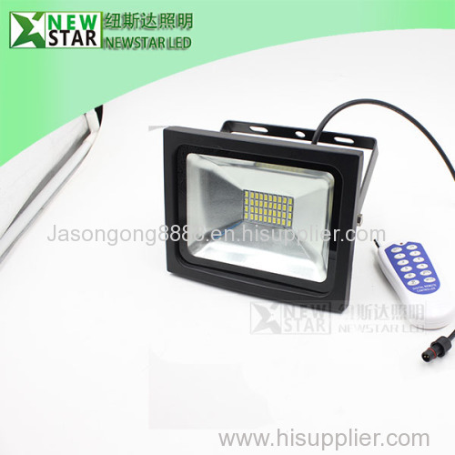 20W Dimmable 12VDC RF Remote Solar LED Floodlights Sun Power LED Flood Light with Built in Li-ion Battery