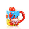 Colorful design 3D animal print ceramic Water cups for gifts