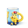 Animal print ceramic kids mug with horse handle for decorative