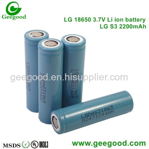 LG 18650 batteries S3 B4 C2 D1 D2 E1 FIL 2200mAh 2600mAh 2800mAh 3000mAh 3200MaH 3350mAh good quality batteries