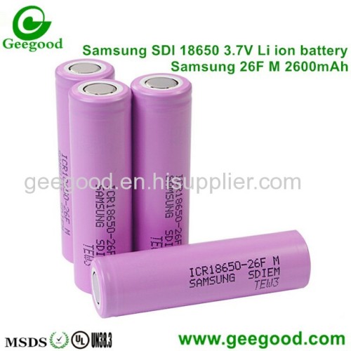 Samsung SDI 22F 22FM 26H 26HM 26JM 26F 26FM 28A 30A 30B 32A 2200mAh 2600mAh 2800mAh 3000mAh 3200MaH 3350mAh 18650 3.7V