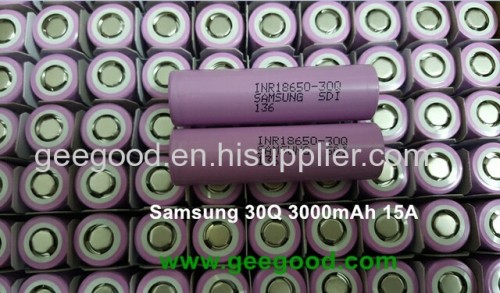 Samsung 30Q 18650 3000mAh 15A Max 30A  high amp high capacity 18650 battery for vape