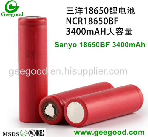 Red Sanyo 18650GA 18650BF 3400mAh 3500mAh 10A high power high capacity 18650 batteries