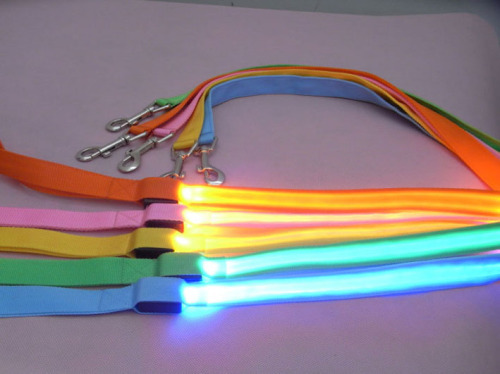 LED Pure Color Dog Leash