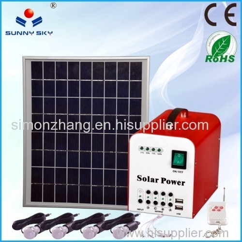 DC portable mini solar electric generator 10w solar lighting kit solar power system TY050A