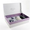 Square Rectangular Packaging For Cosmetic With Recycled Grey Board Top Sheet Liner Sheet 4 Colors Embossing Uv Ink