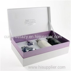 Square Rectangular Packaging For Cosmetic With Recycled Grey Board Top Sheet Liner Sheet 4 Colors Embossing Uv Ink