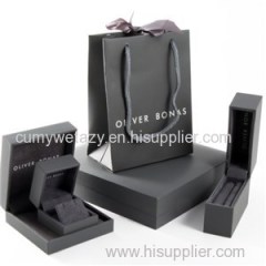 Square Packaging For Jewellery With Grey Board Top Liner Sheet 4 Colors Gloss Varnish Matte Varnish Golden Hot Stamp