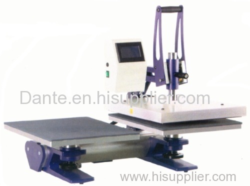Touch screen heat press with two worktables