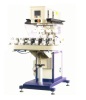 4-color ink cup pad printer with rotary table conveyor belt and rotary fixture device (PLC)