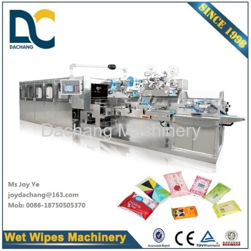 Full automatic high efficiency half fold type 5-30pcs wet tissue machine