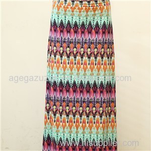 Summer Multi-color Floral Print High Waist Beach Maxi Skirt Long Skirt