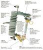 PORCELAIN 100A 200A Dropout Fuse Cutout High voltage Fuse 12-15Kv