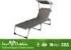 Anti - Aging Modern Multi Position Beach Chair With Awning Plastic Corner / Legs