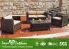 Outdoor Rattan Sofa Patio Seating Sets KD Style Backyard Furniture Steel Frame