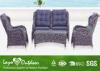 Heavy Duty Outdoors Patio Furniture Seating Sets Black / Brown Color