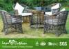 Round Rattan Table Backyard Patio Furniture Dining Sets For 6 Leisure Style