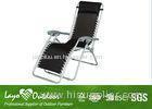 High Seat Folding Beach Chair Zero Gravity Sling / Textile Fabric Outdoor Furniture