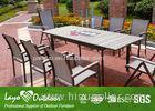 Aluminium Painting Faux Wood Patio Furniture Dining Sets Patio Bar And Stools