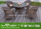 Durable 5 Piece Patio Set Outdoor Dining Furniture With Flame Retardant Material